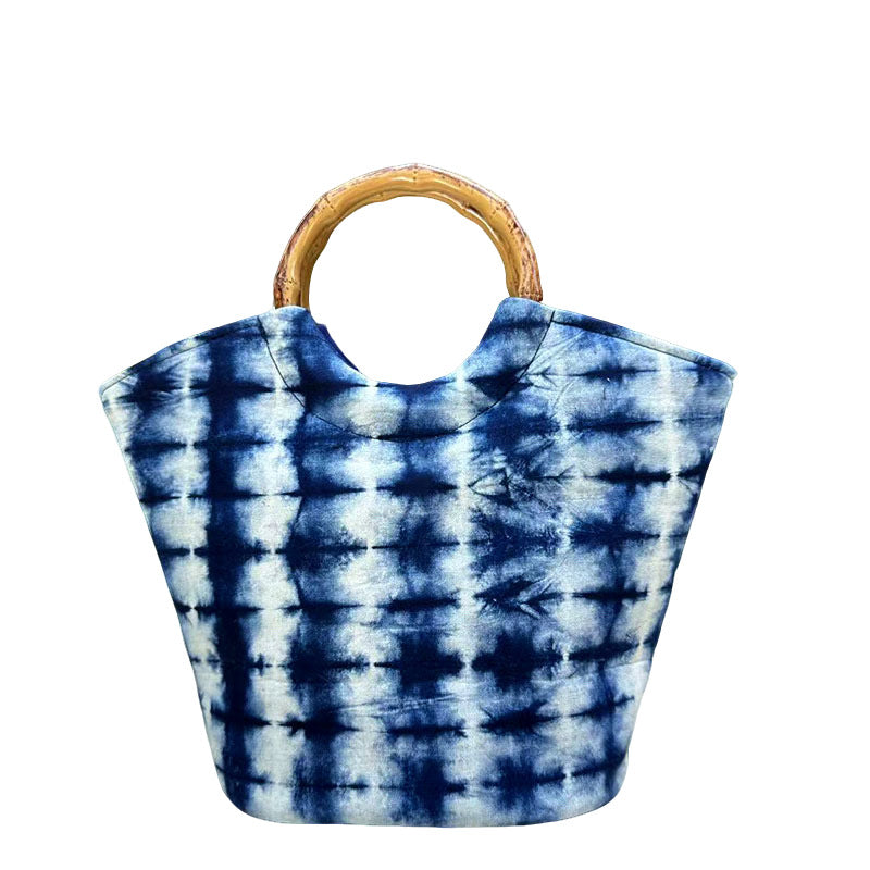 Sac à main Vintage Tie Dye Ba Bamboo Stripe Style ethnique