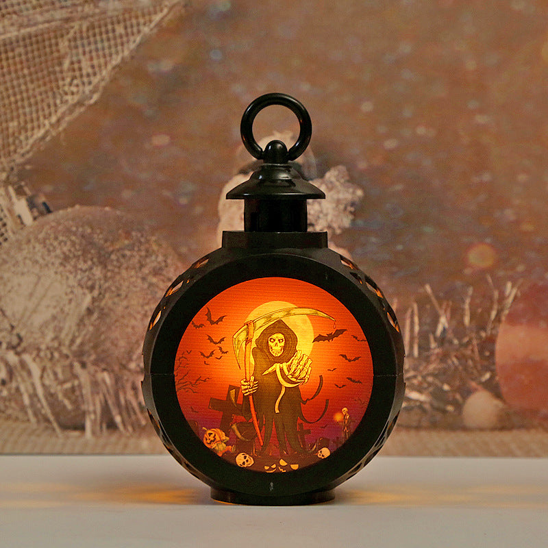 Lanterne d'Halloween Lanterne de jardin d'enfants Lanterne portable Horreur de l'atmosphère Decor