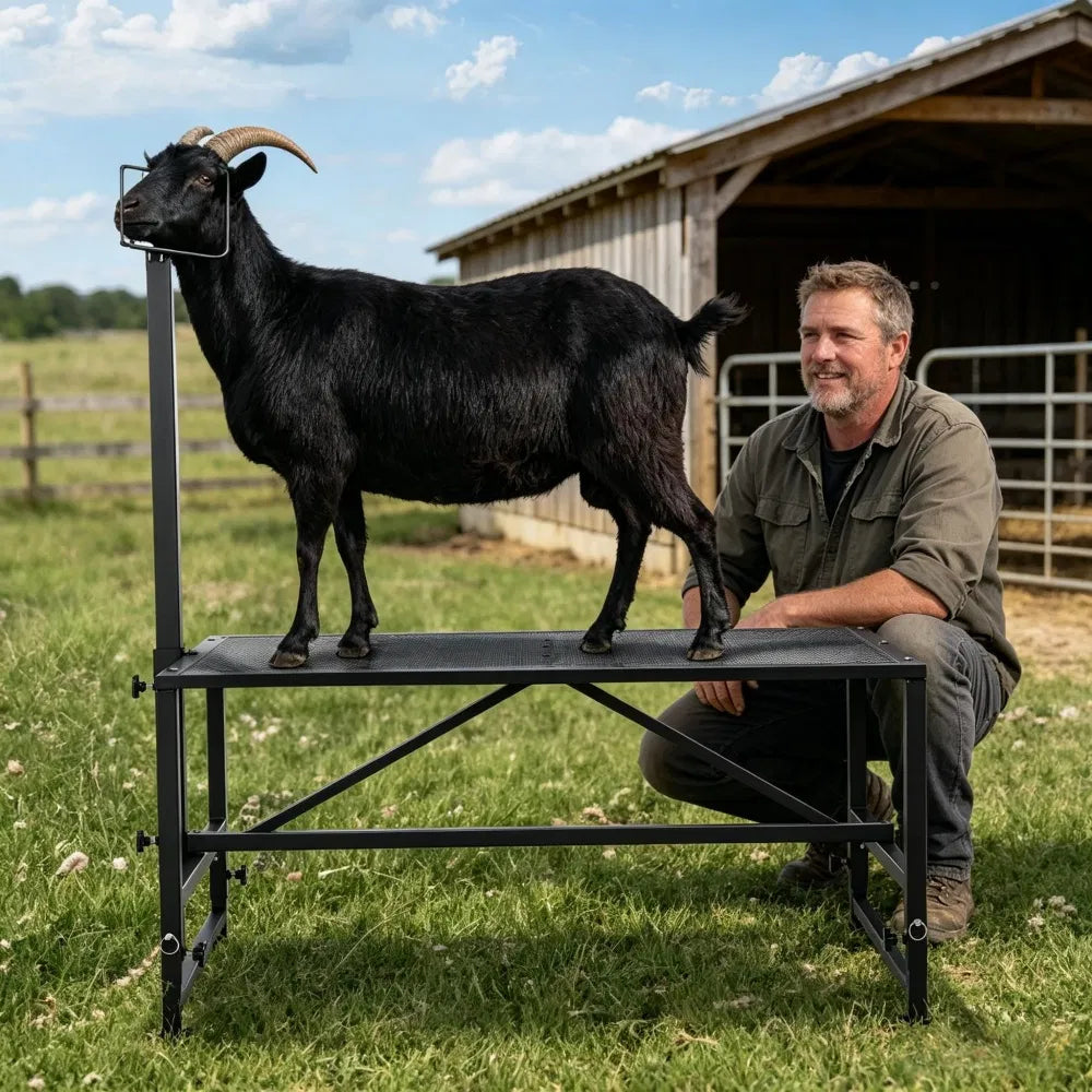 Stand pour animaux avec hauteur réglable et métal