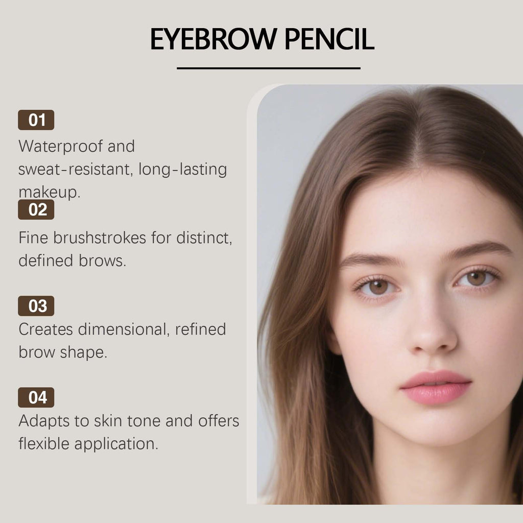 Crayon à quatre branches brun foncé pour la façonnage quotidienne des sourcils