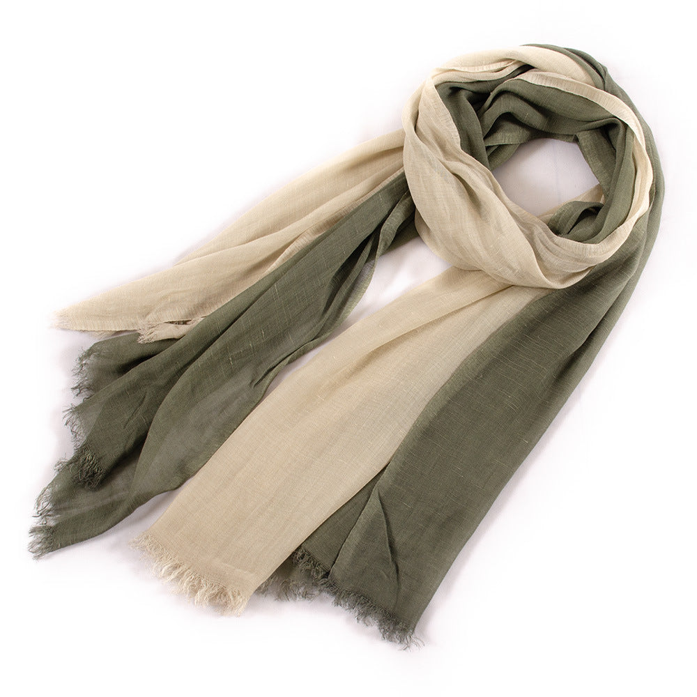Grande écharpe douce chaud en coton Tassel