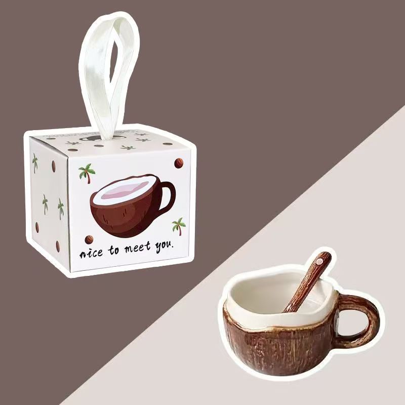 Mug de café à thème de coco créatif et mignon