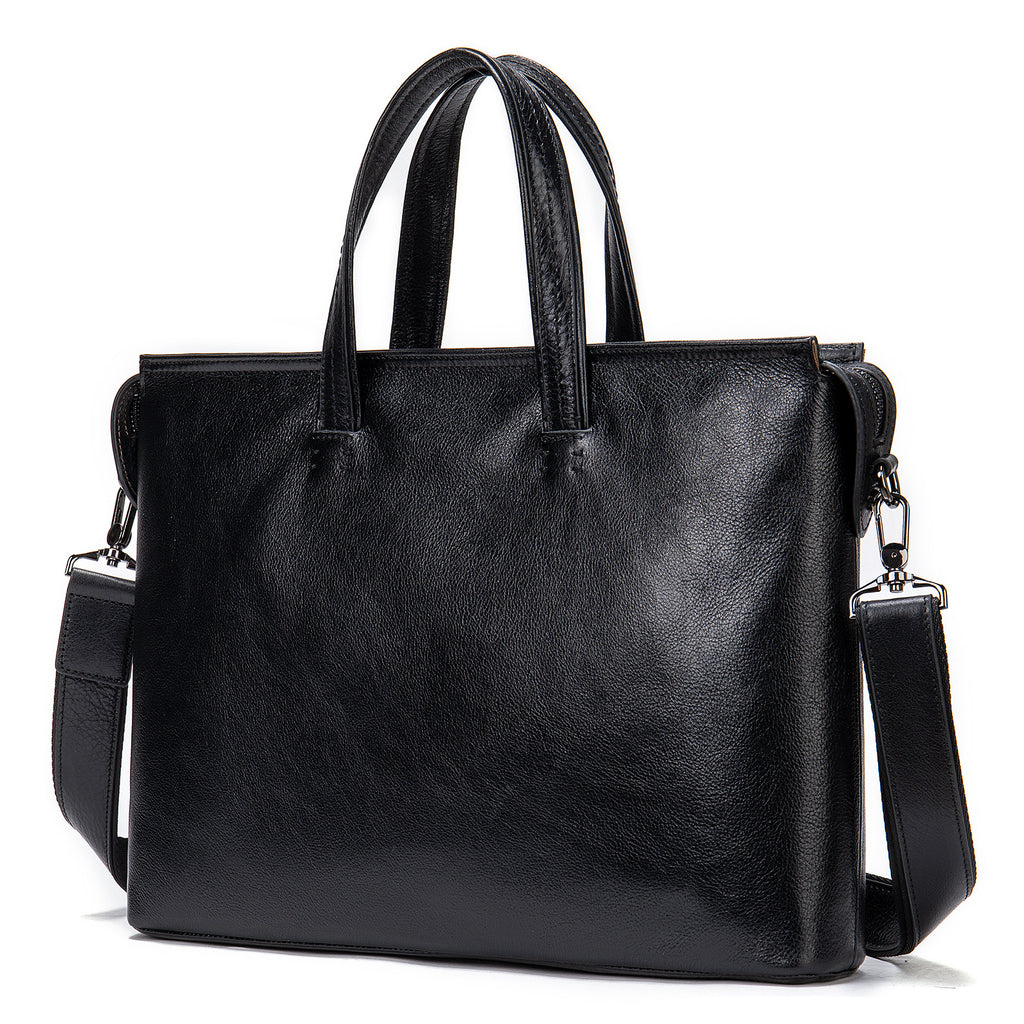 Porte-monnaie en cuir vintage pour homme Affaires tendance Sac à main informatique 14 pouces
