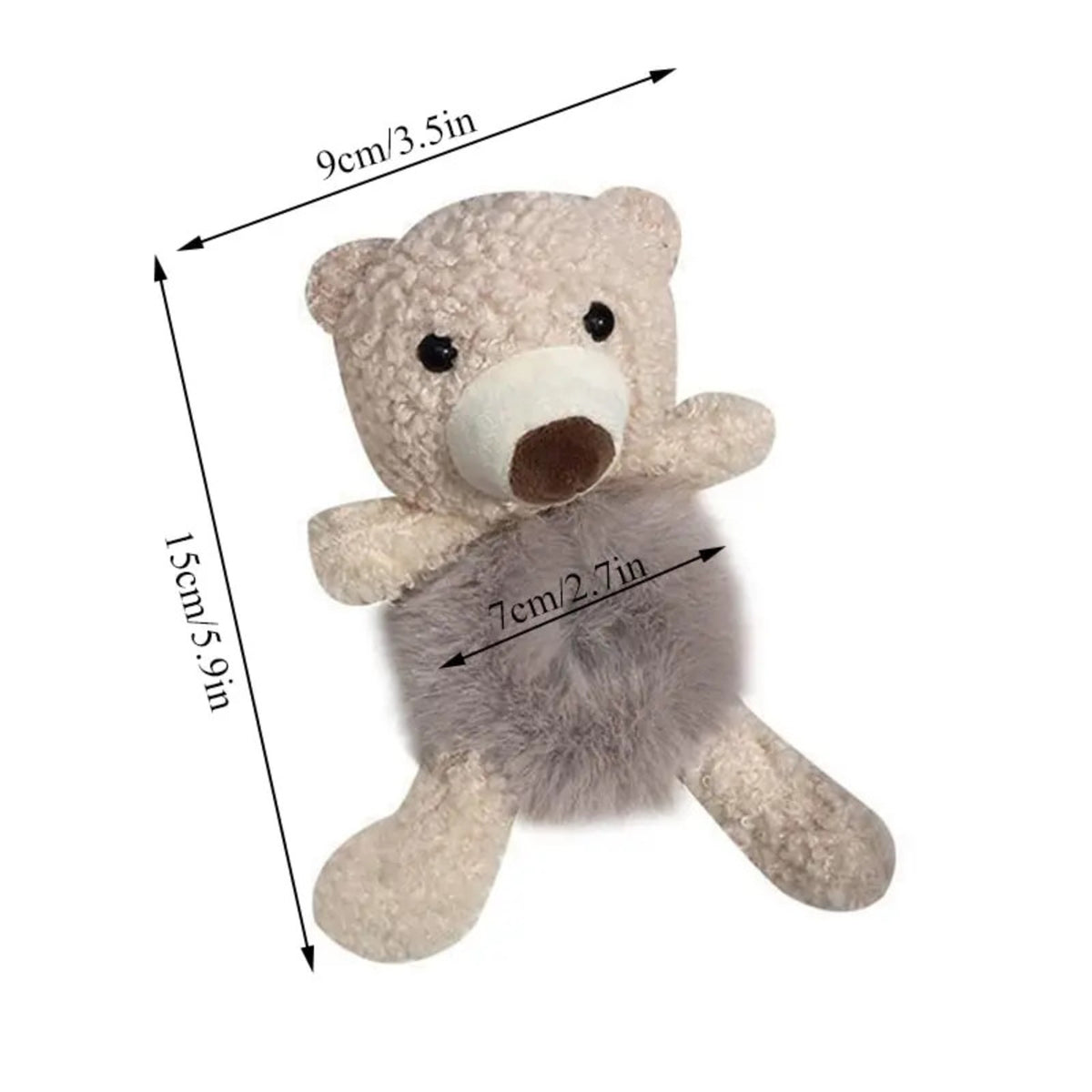 Filles Lovely Scrunchies Mignon ours bande de cheveux Lapin fourrure de cheveux corde doux chaud bande en caoutchouc pré