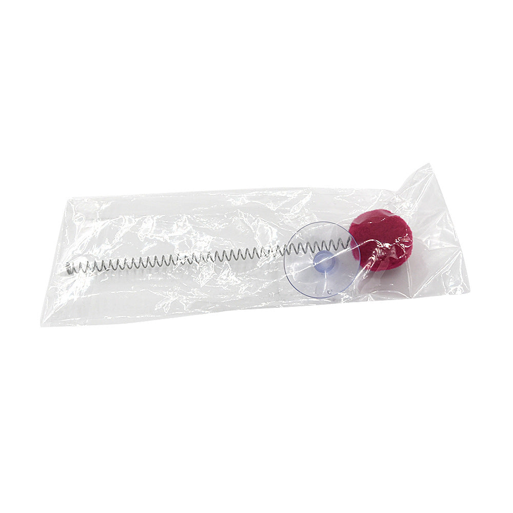 Pet Cat Spring Feather Ball Interactive Cat Teaser Colorful Fur Ball High-Elasticity Pet Toy