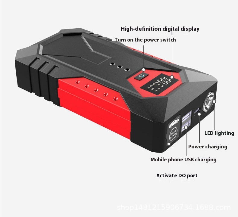 Automobile Emergency Start Power Source 12V Mobile Power Bank Batterie de voiture de grande capacité