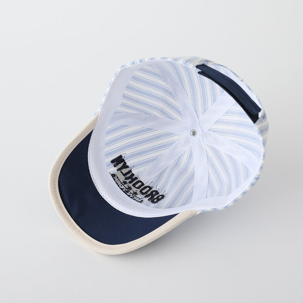 Enfant rayé multicolore Lettre tridimensionnelle brodée Ajustable Simple Casu