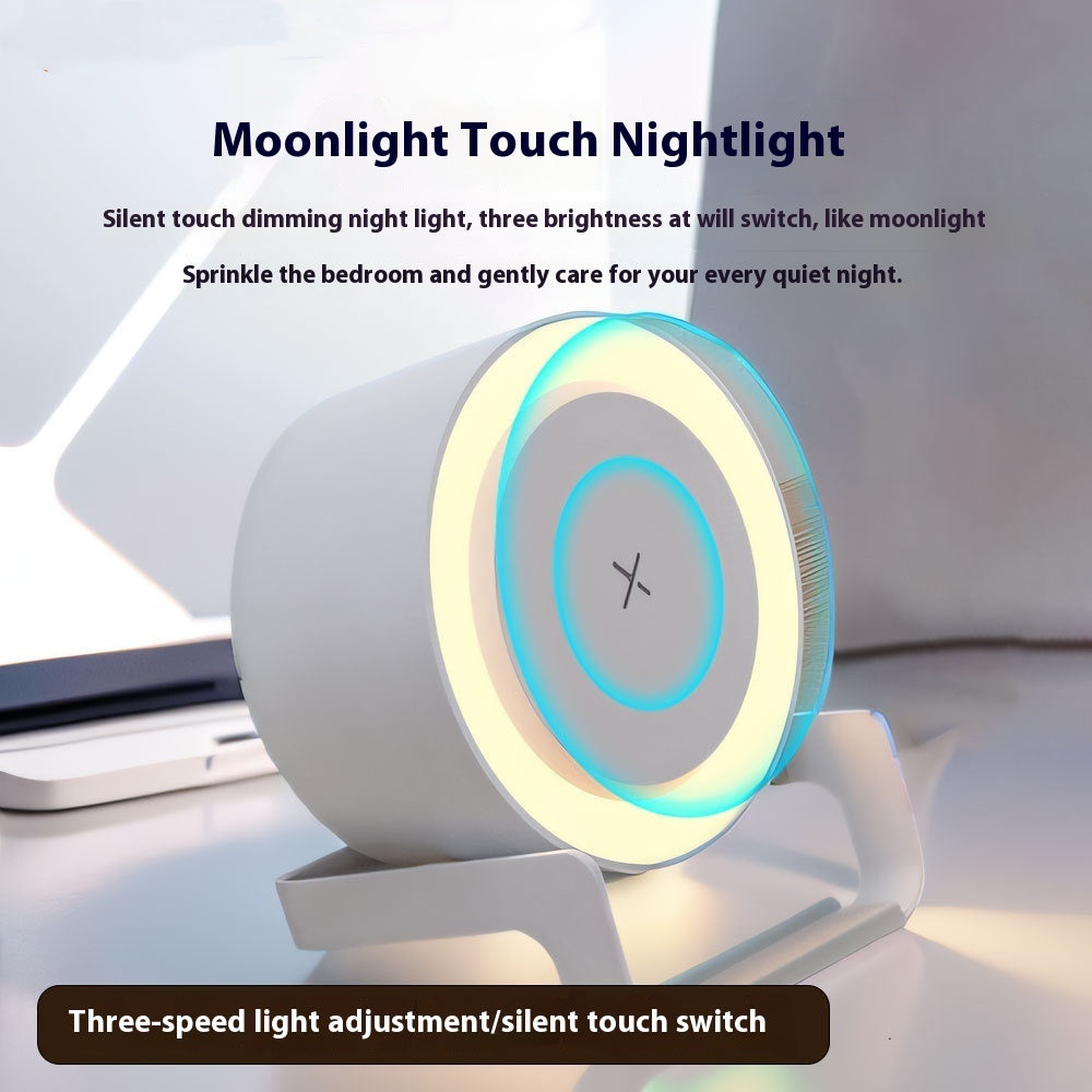Chargeur sans fil Bluetooth Haut-parleur Multifonctionnel Night Light Porte-Téléphone Mobile