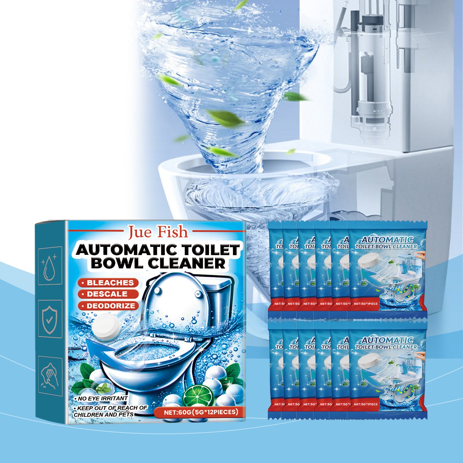 Nettoyage automatique des toilettes Comprimés effervescents -boxed- 60g-1box