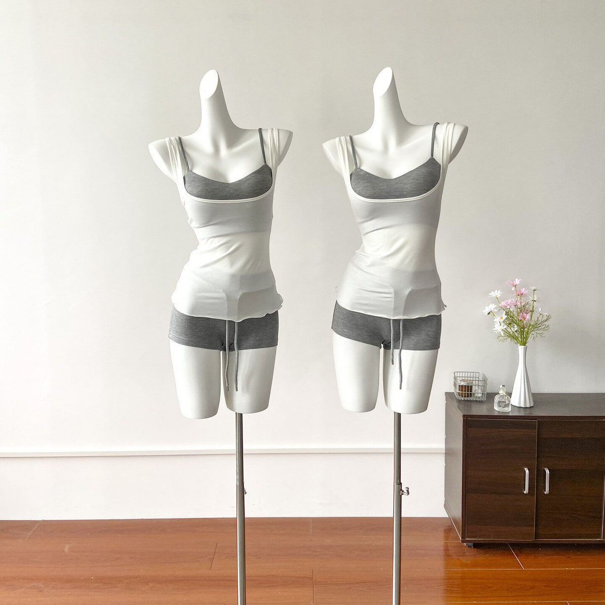 Ensemble de camisoles en deux parties, en couleurs, doux et sexy