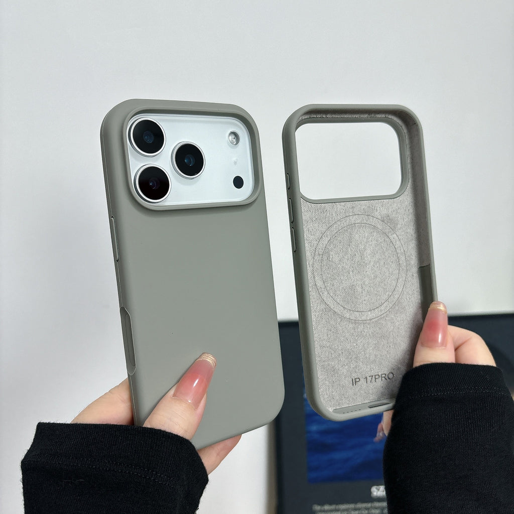 Boîtier de téléphone à charge magnétique liquide tout compris Ai Bouton résistant à la chute