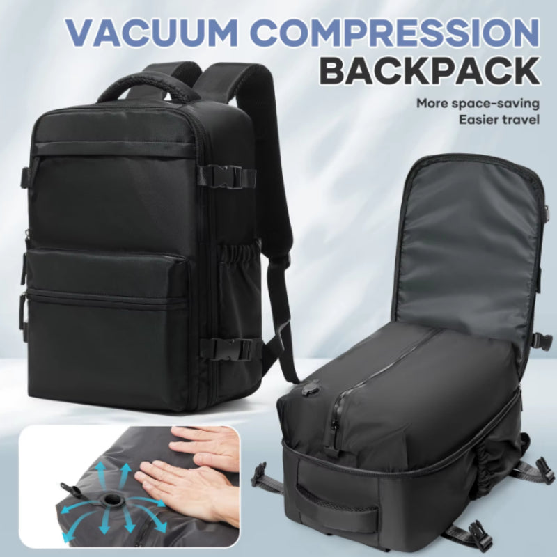 Un sac à dos confortable et durable avec une pompe à vide Compression Custom Logo Zipper Seal