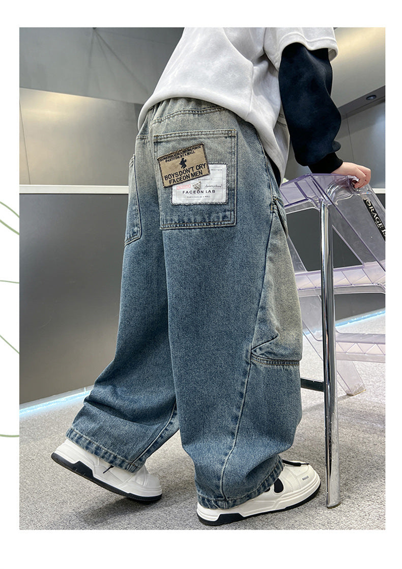Pantalons simples et polyvalents pour garçons