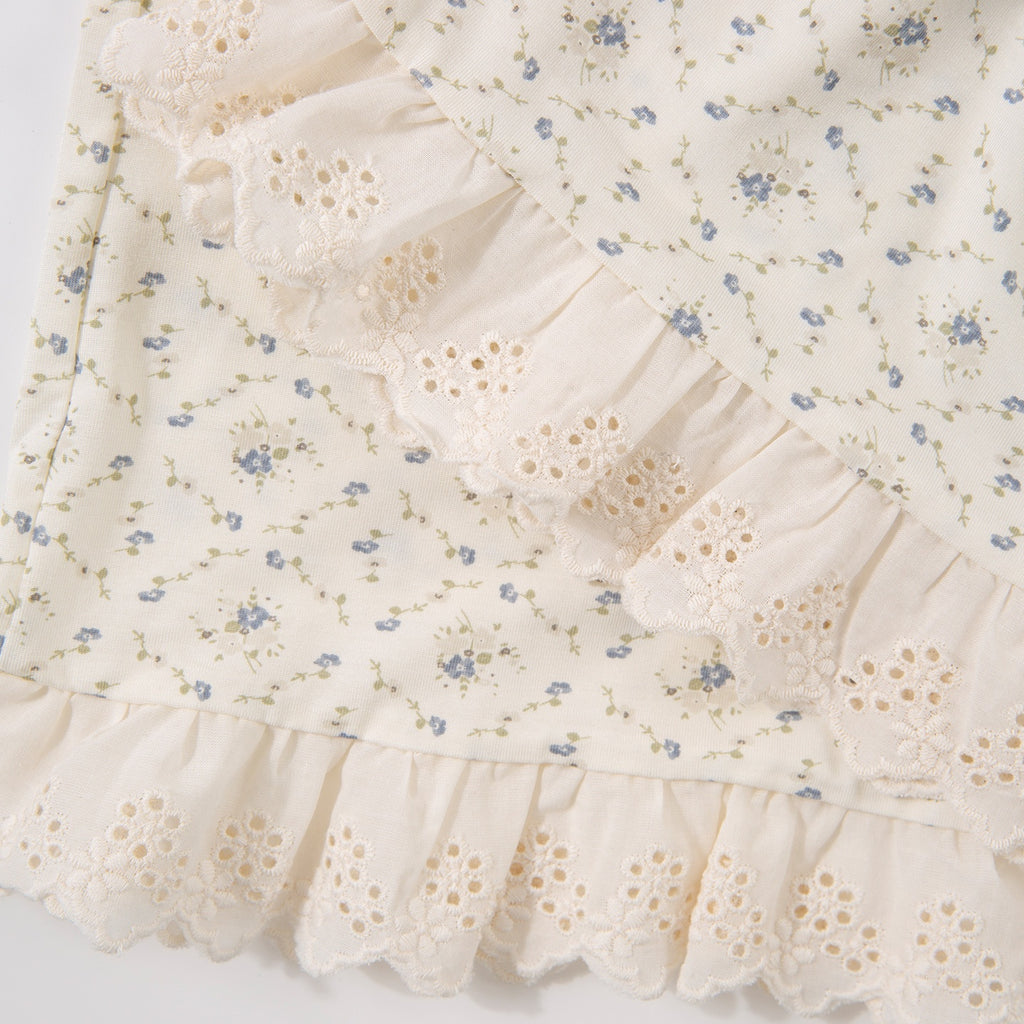 Princesse Style Floral Dentelle Patchwork Cozy Loungewear