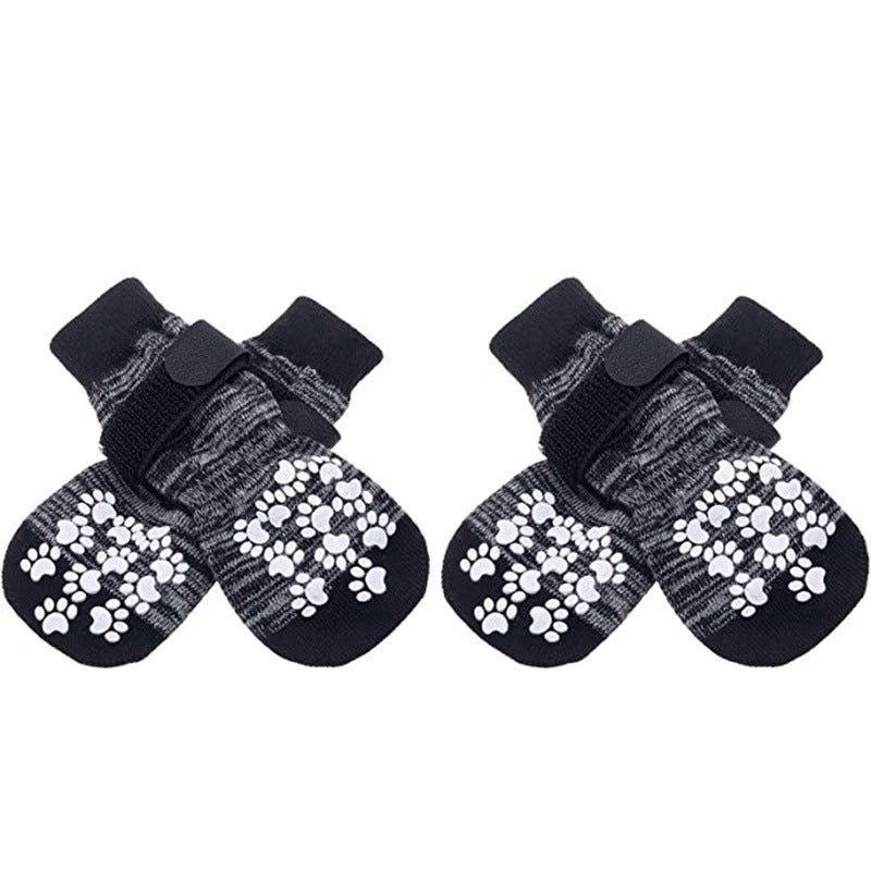 Chien De taille moyenne Chien Imperméable Anti-goutte Chaussette intérieure Chaussette de cheville de chien chaude