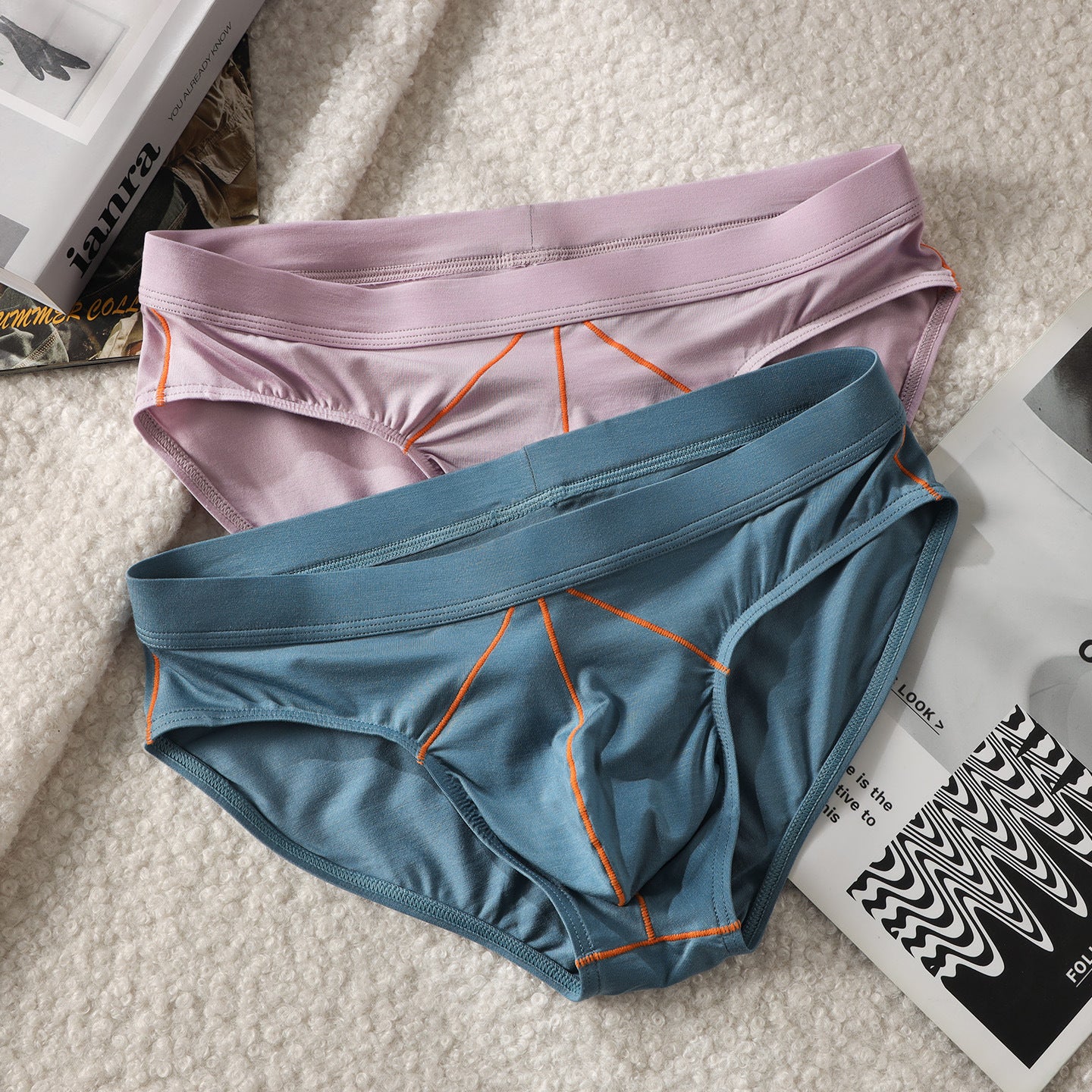 Hommes Sexy Low-rise Slips en couleur solide