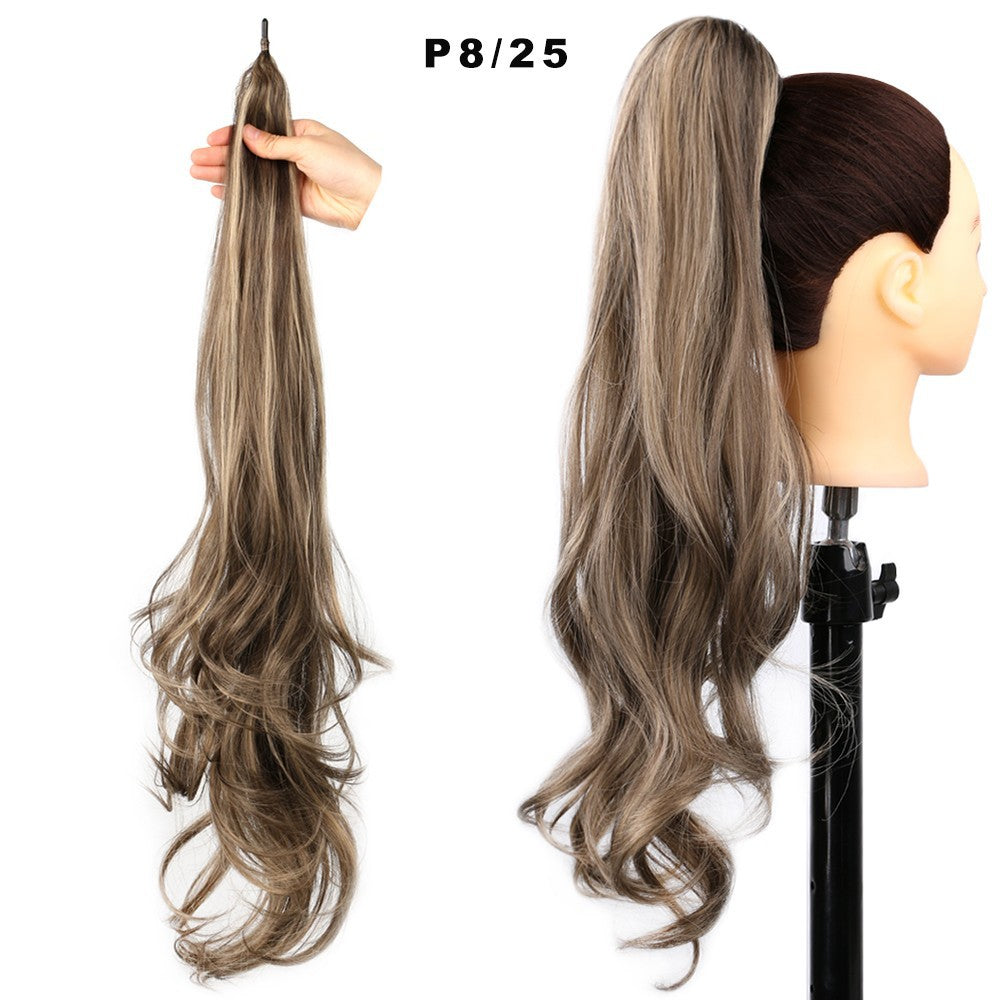 Perruque de queue de cheval haute pour femmes Winding Big Wave Long Curly Hair