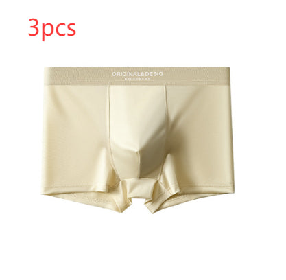 Sous-vêtements en soie de luxe satiné de luxe pour hommes Boxers respirants d'été Boxers