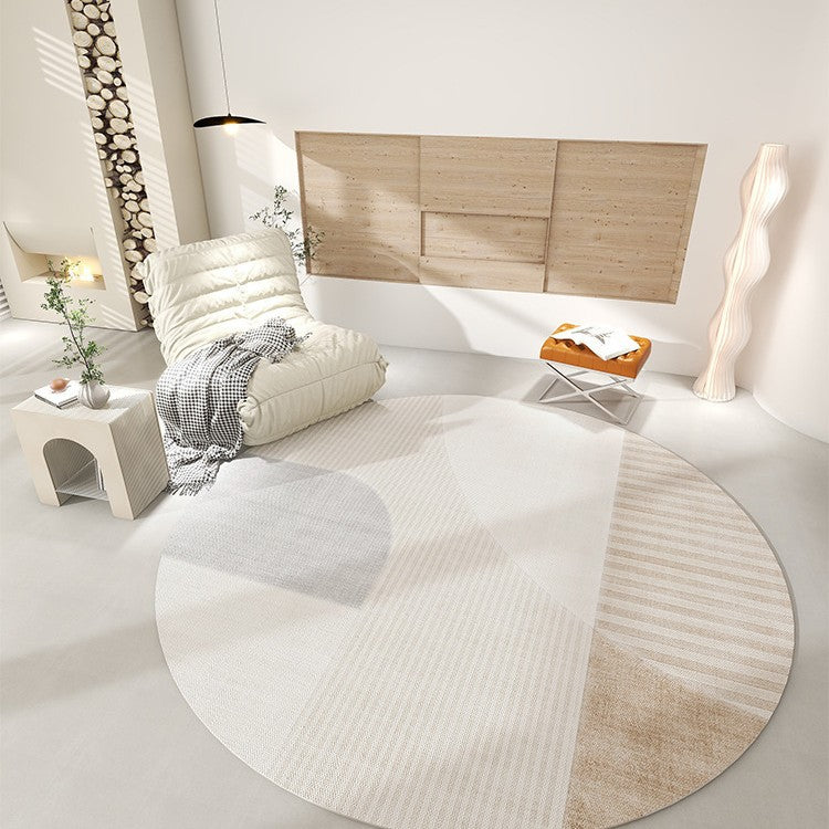 Rond Cashmere look rug pour la chambre à coucher à la maison