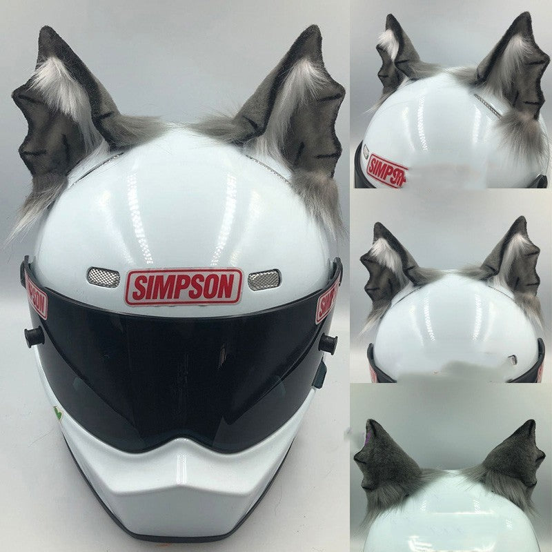 Casque Ornements Cat Oreilles Bête Oreilles Moto Vélo électrique Femme