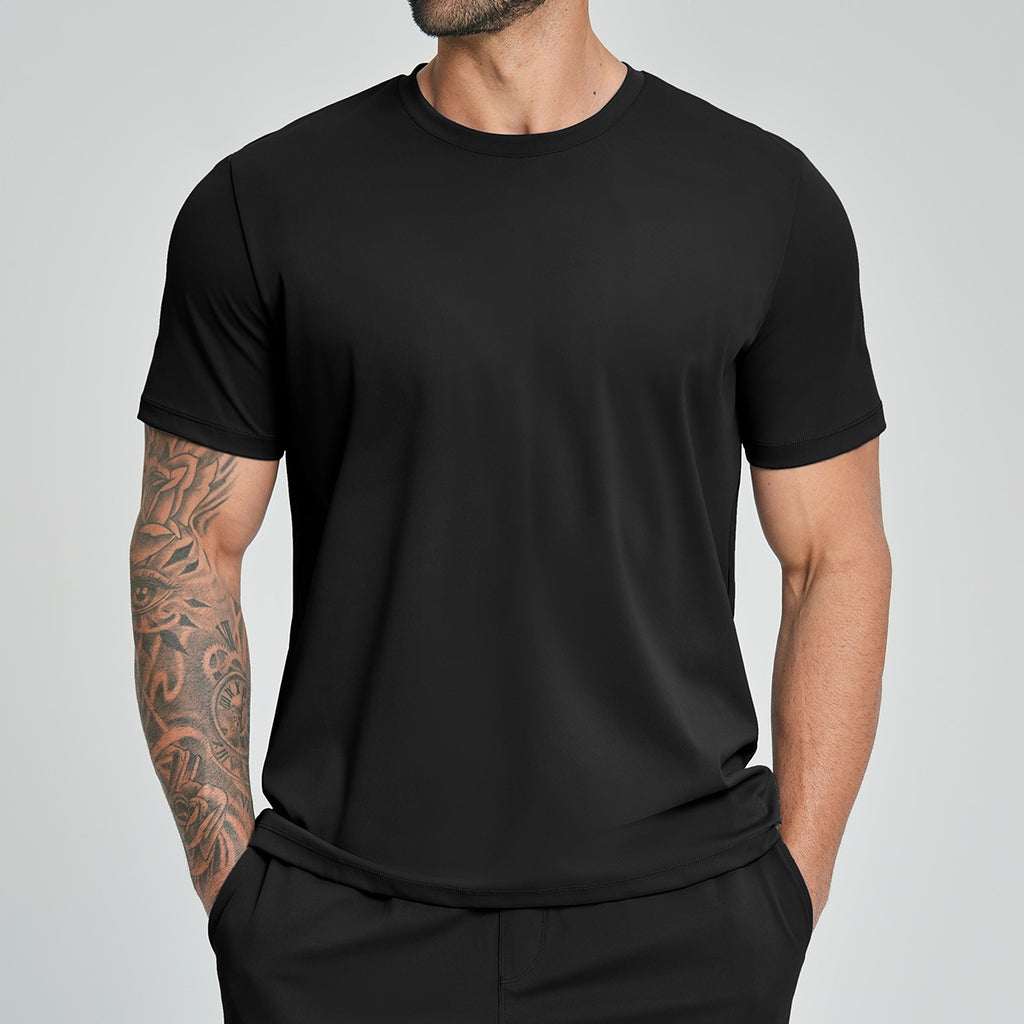 T-Shirt de fitness casual homme cou-équipage
