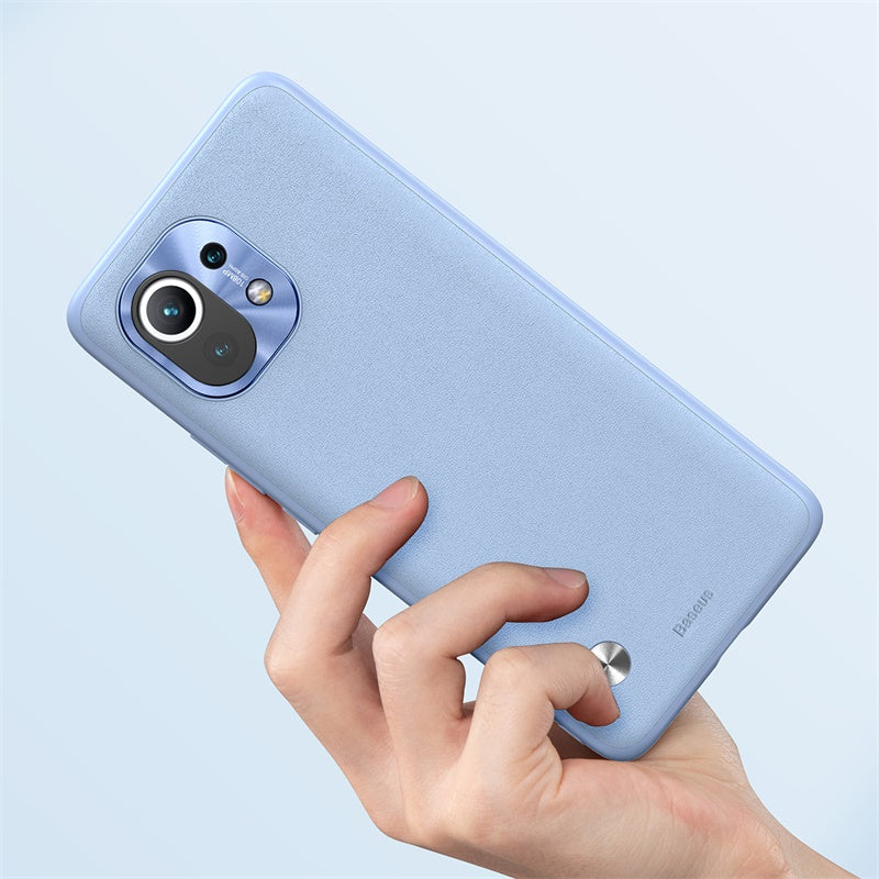 Étui en cuir uni en alliage pour Xiaomi 11