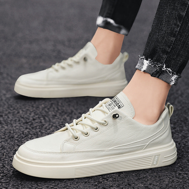 Style coréen Fashionable All-match Blanc Chaussures Homme mince Casual Respirant Toile Sneaker