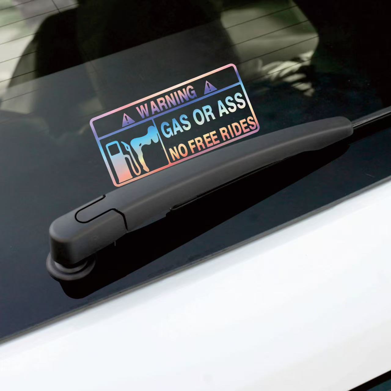 Sticker de voiture réfléchissant avec avertissement lettres anglaises