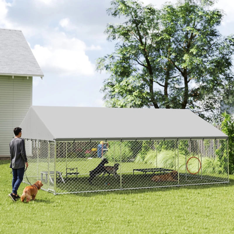 Kennel de chien extérieur robuste avec toit imperméable