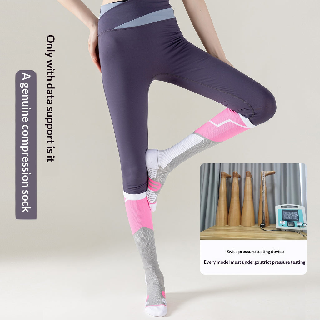 Chaussettes à compression longue pour le cyclisme et le fitness