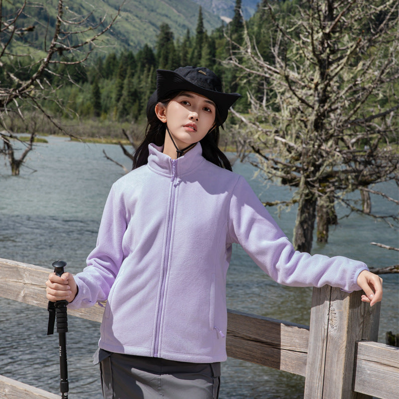 Polar fleece hoodie with removable fleece liner