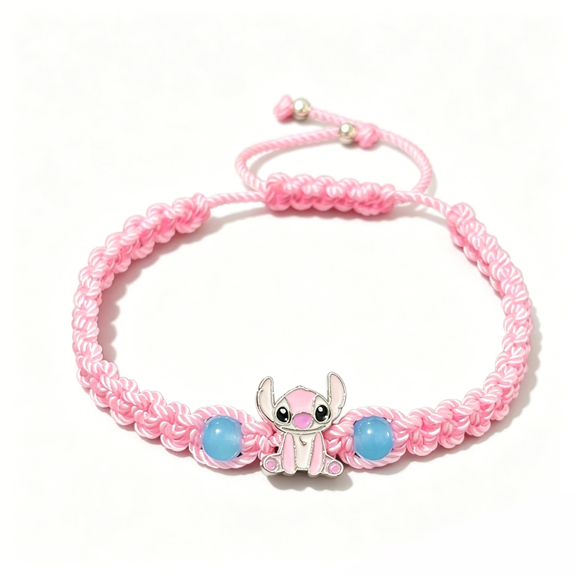 Bleu mignon Alien Cartoon caractère bracelet tissé à la main cordon tressé à la main pour un