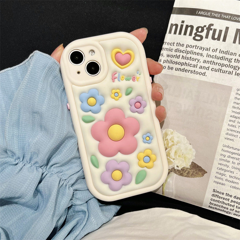 Coffret de téléphone à fleurs en trois dimensions