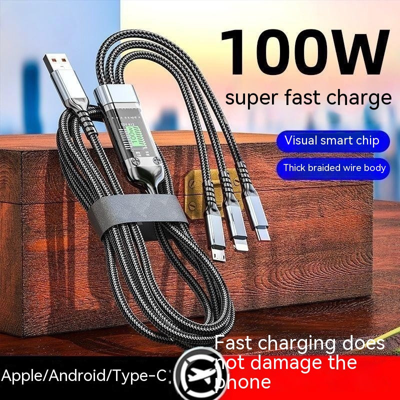 Téléphone portable 3-en-un avec câble de données léger 6A Super Fast Charge