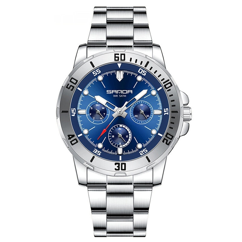 Montre Quartz imperméable multifonctionnelle pour hommes