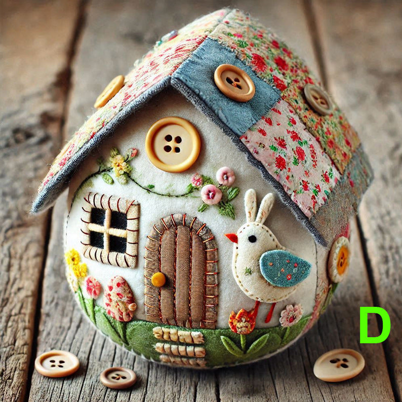 Patchwork Felt Egg House bricolage Kit de Pâques Egg Craft Kit