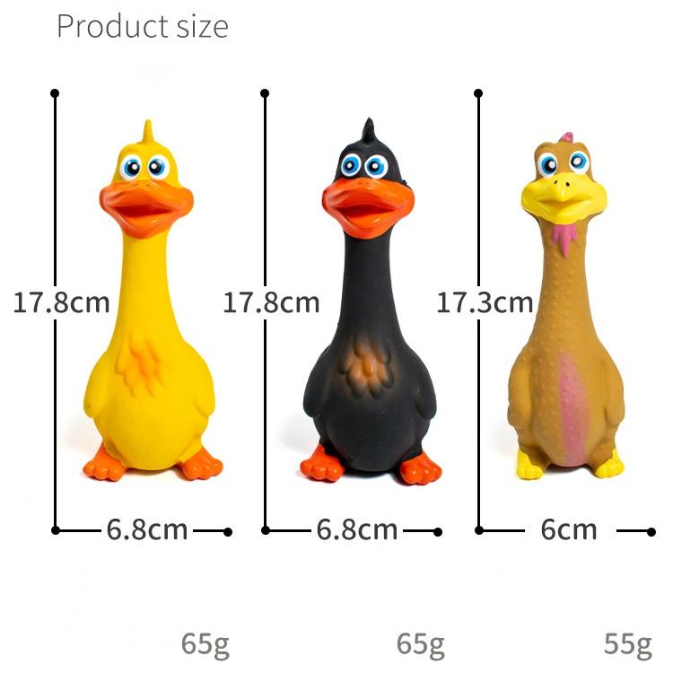 3pcs Latex criant jouets de poulet Eco Friendly TPR Pet Squeaky Dog Interactive Play Chew T
