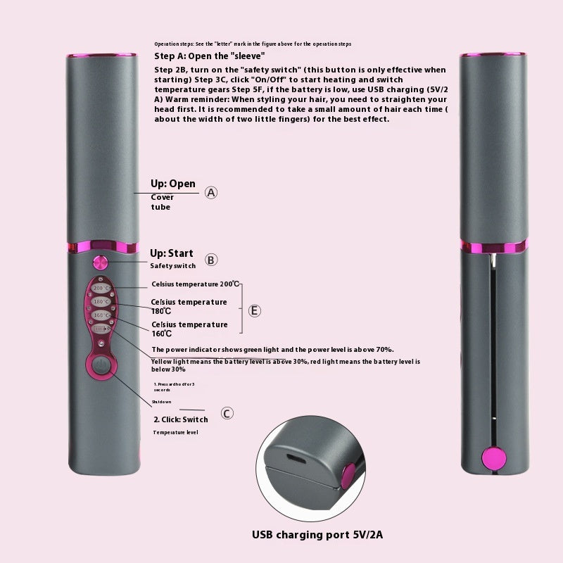 Lève-cheveux portable sans fil