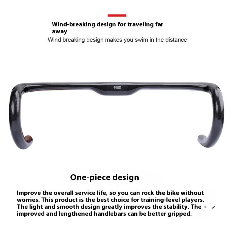 Barre de chute en fibre de carbone de vélo de route non standard Accessoires de poignée ultra-légers