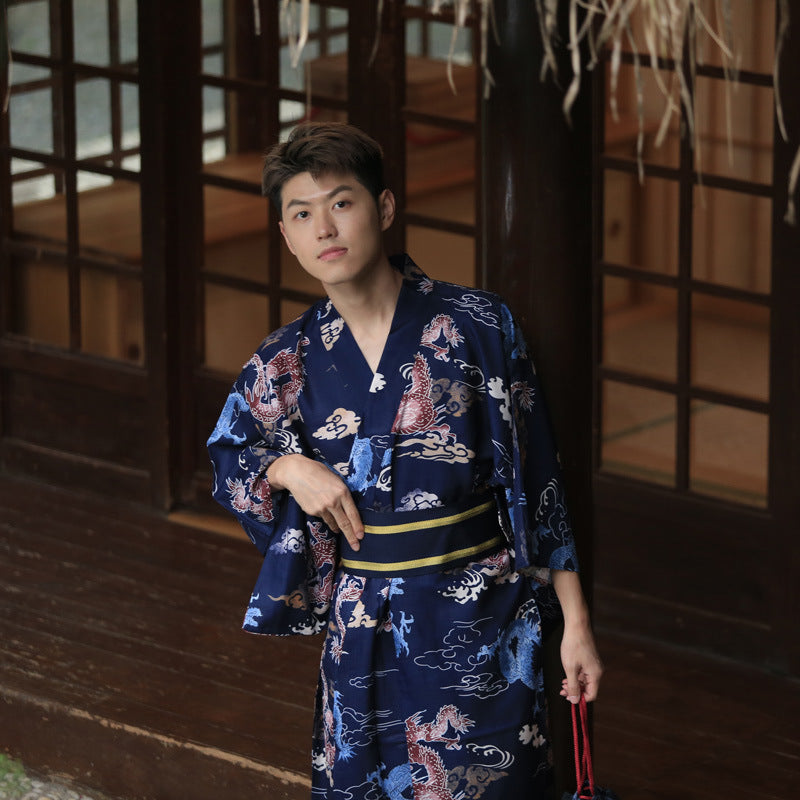 Kimono japonais épais sans ride pour hommes