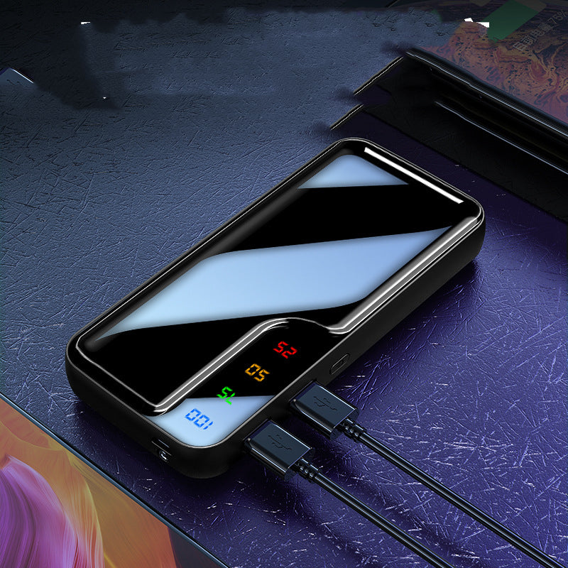 Modèle privé en cuir Texture miroir Power Bank 5 Sections