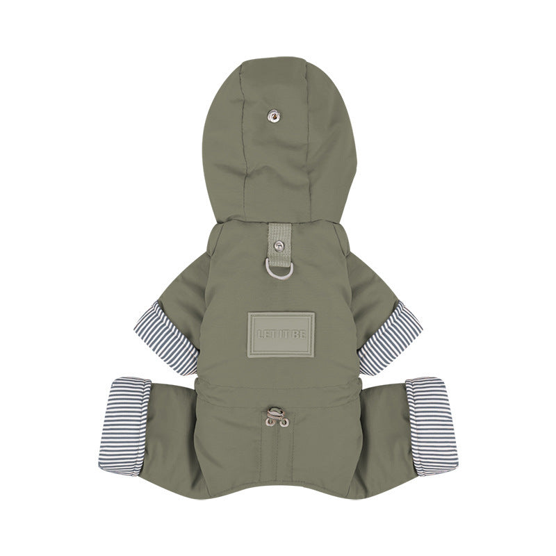 Manteau rembourré en coton pour animaux de compagnie Warm Four-legged Full-coverage with Hood