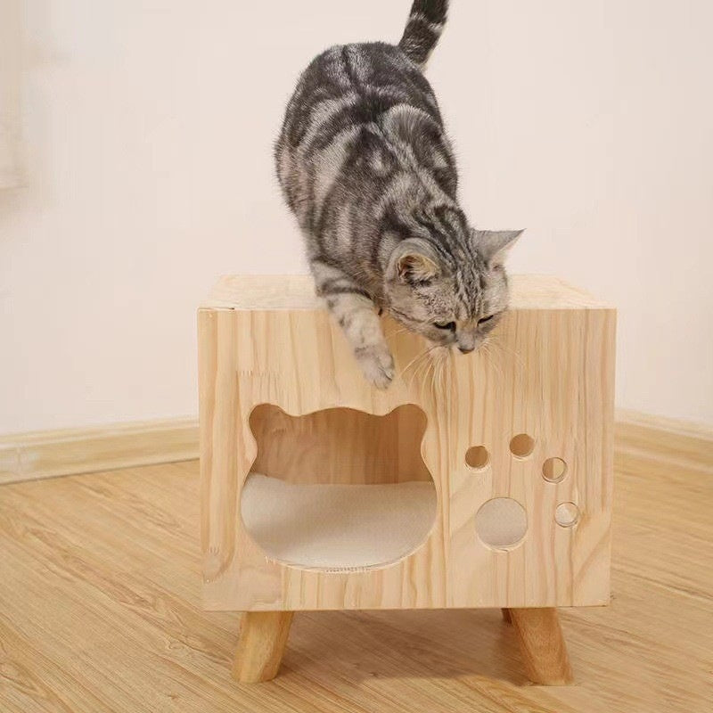 Cat Lit Cat Jouer carré tabouret Table de nuit créative