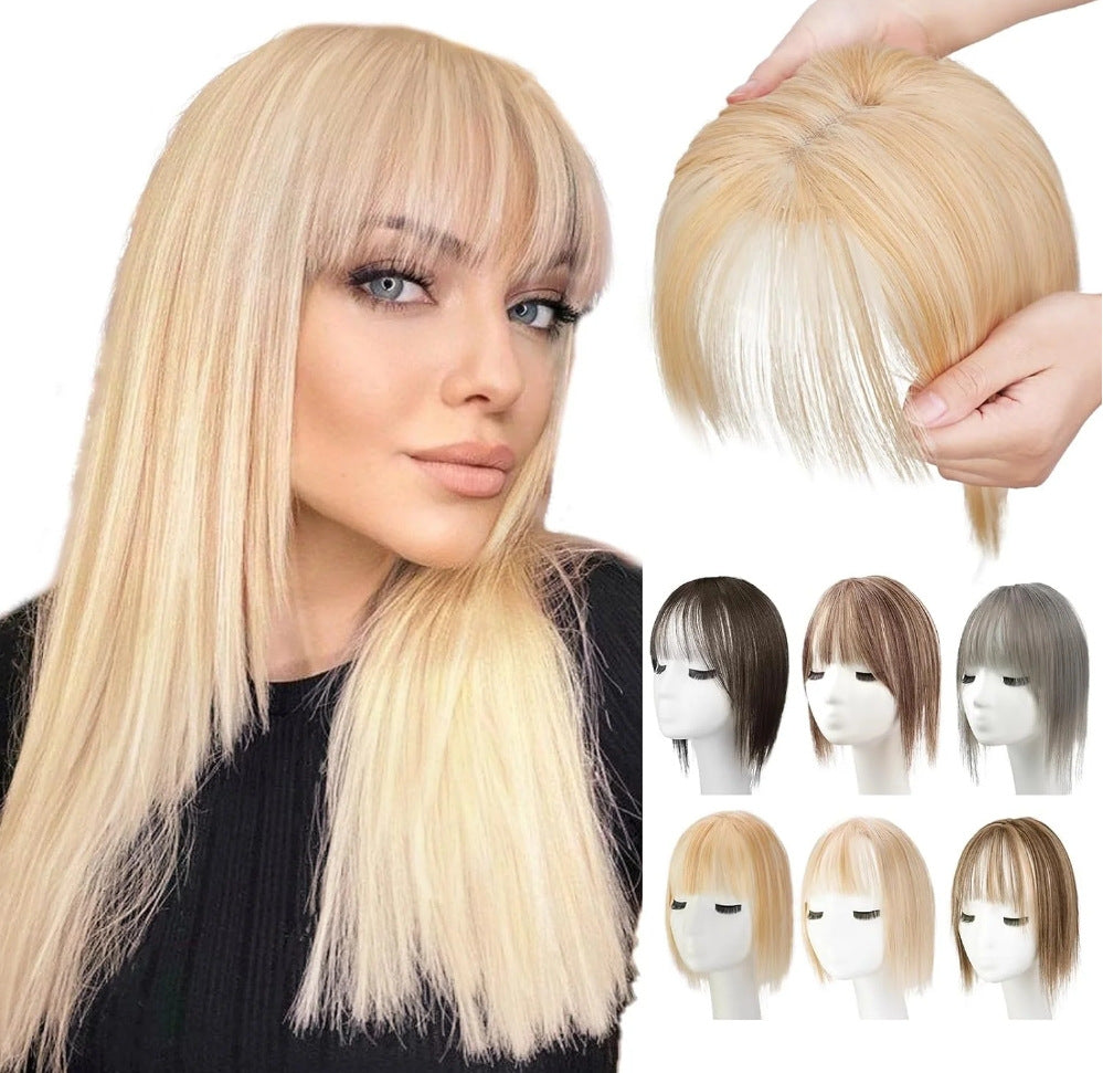 Wig Women's Natural Lightweight Breathable Cover Cheveux Gris Invisibles