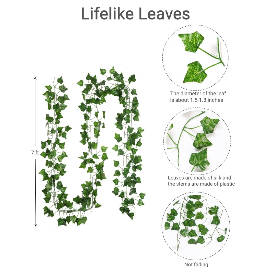 Freyalife Vignes faux pour la décoration de chambre Aesthétique plante artificielle Ivy feuilles suspendu Greenery