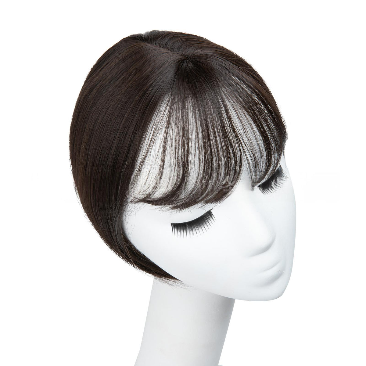 Women Wig Hairstyle with Air Bangs Hair Extension Piece
