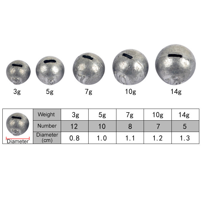 Attache rapide Jigging Lure Lead Poids 10 pièces Ensemble universel