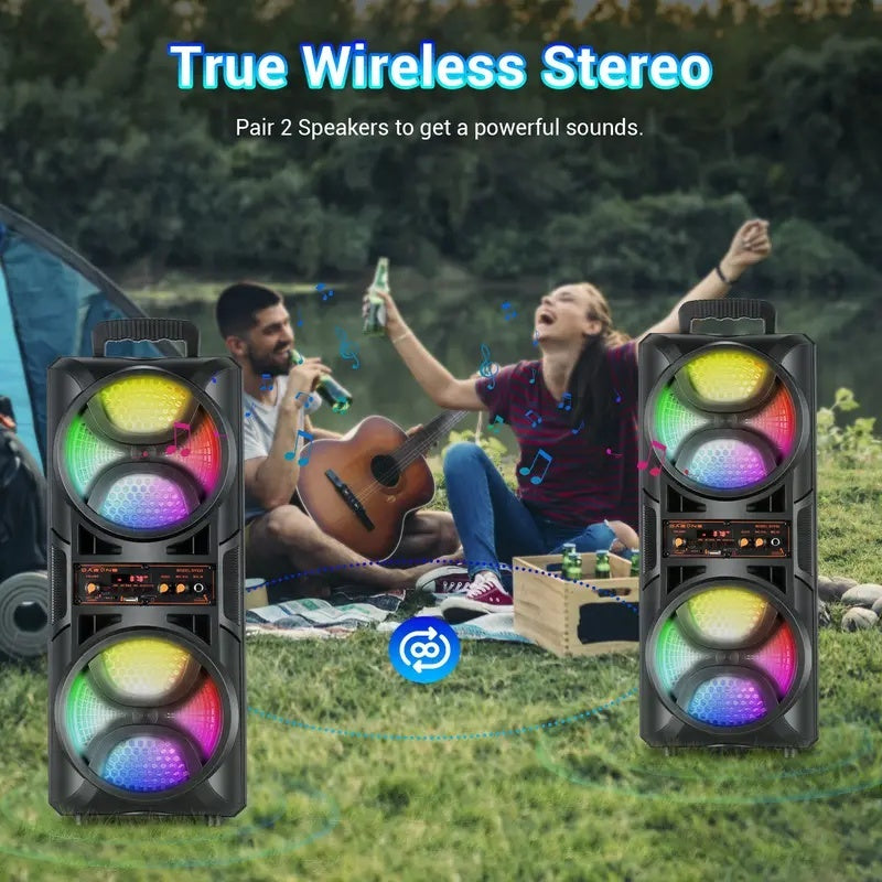 Haut-parleur Bluetooth portable sans fil Karaoke System allume TWS