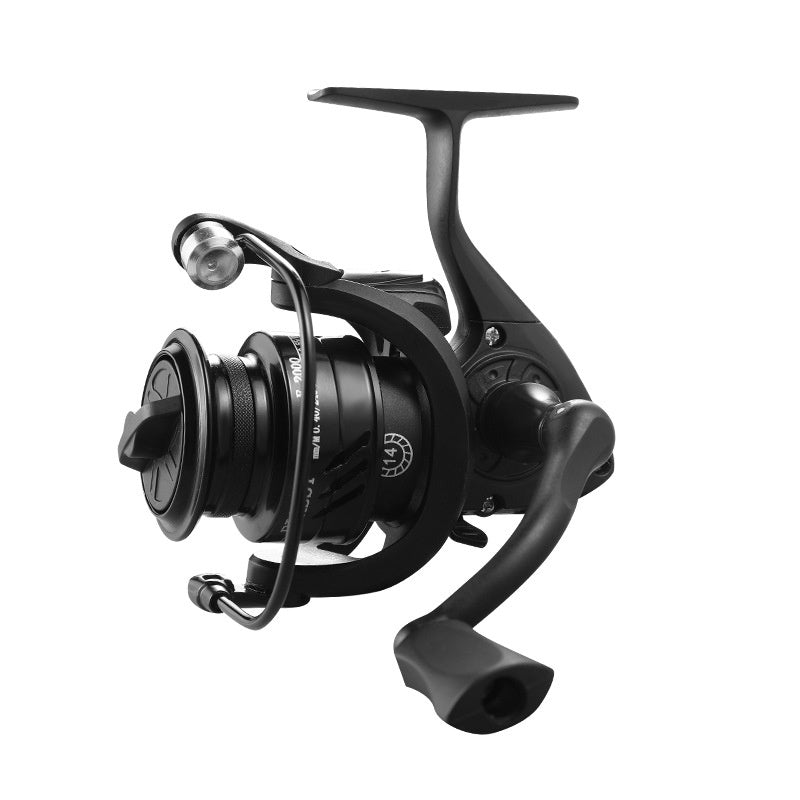 Long Cast haute vitesse tout métal noir Warrior Micro Baitcasting bobine