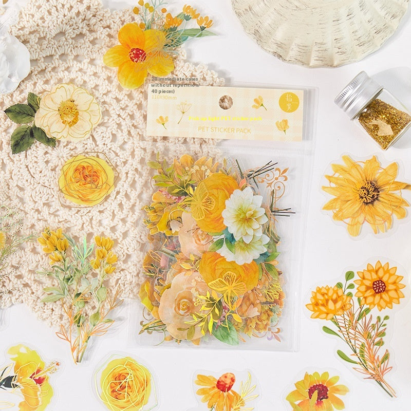 Plant Fleurs Journal Source décorative Matériau 40 Pièces